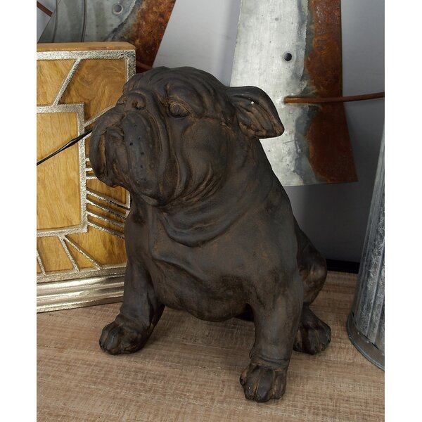 Brown and White store Bulldog with Open Mouth Ceramic Figurine